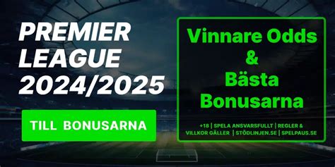 odds premier league vinnare